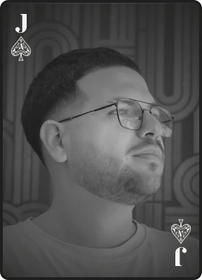 Jack of Spades card highlighting specialized beard trimming and grooming services for gentlemen.